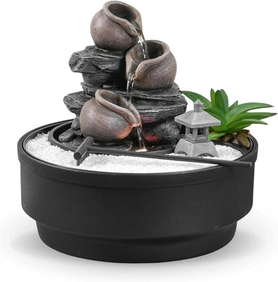 Fontana Interna Cascata - Decorazione Zen - H21 cm - Sabbia Bianca