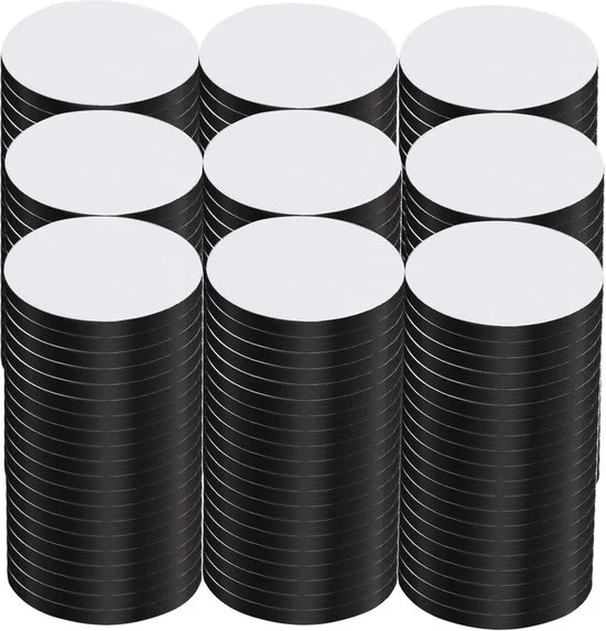 Magnetici Ronde Autoadesivi - 180 Pezzi - 20x2 mm - Ideali per Tavole Magnetiche