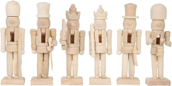 Decorazione di Natale in legno soldato - nota di 20 cm - non dipinto