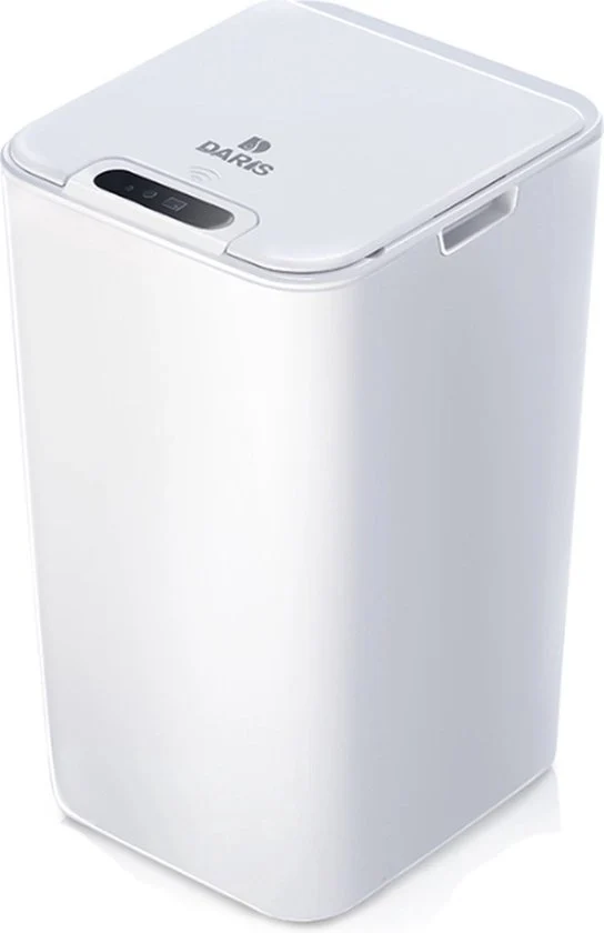 Cestino con Sensore -Chiusura Soft - 8L - Cassetto Rimovibile - Cestino Senza Contatto - Bianco - 19,7 x 17,5 x 31 cm