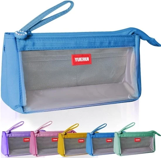 Zak per pennenzak con grande capacità trasportabile per studenti di scuola media - Etui blu per ragazze e ragazzi Etui per ragazzi