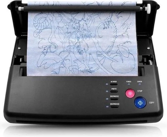 Stampante stencil per tatuaggi – Stampante per tatuaggi – Stampante termica - Incluso carta trasferimento
