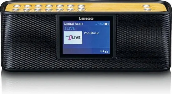 Radio portatile DAB+ con Bluetooth - ricezione FM - 2 x 3 Watt RMS - 5 tasti di memoria - funzione sveglia - nero