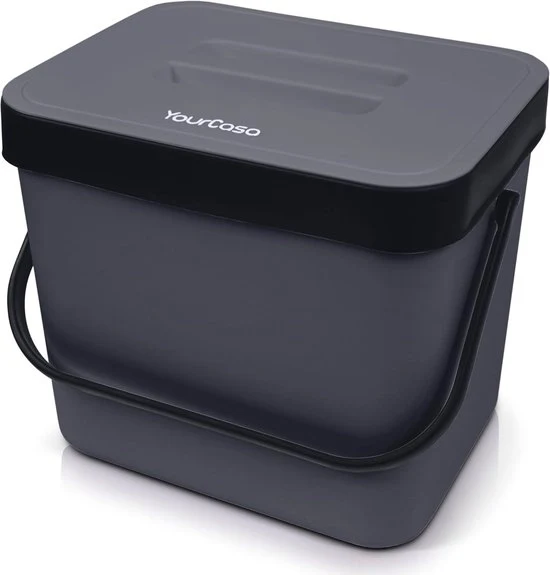 Bacino di compostamento appeso - 7 litri - plastica - carbone di legna