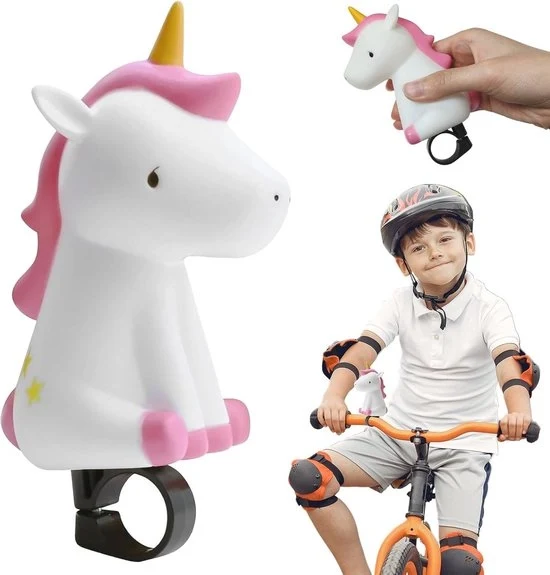 Fischietto per bambini - dinosauro e unicorno - fisarmonica per bicicletta