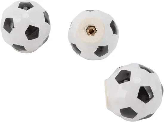 Set di maniglie per calcio da 3 - Tema calcio - Maniglie singole in ceramica