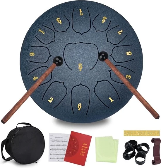Tamburo a Lingua in Acciaio - Tamburo a Lingua in Acciaio - Tamburo a Lingua - Tamburo a Lingua in Acciaio - Scaletta di Suono - Tamburo Handpan - Tamburo Handpan