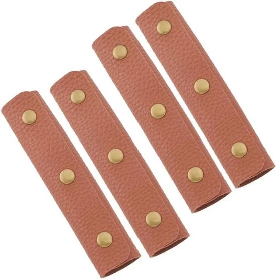 Tas a Mano - Cinturino in Pelle - Custodia Portafoglio - Cinturino di Mano - Supporto di Protezione - Pedana - Chiusura in Acciaio - Cintura - Attrezzature per Fai da Te - Borsa Bagagli Viaggi - Adatto per - 4 Pezzi