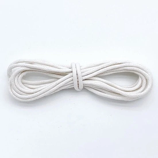 Due paia di cordoncini di cotone lungo 60 cm - Cordoncini rotondi di 2,5 mm - Cordoncini robusti rotondi - Cordoncini duraturi - Cordoncini per stivali - Cordoncini in pelle impermeabili - Per scarpe e stivali eleganti