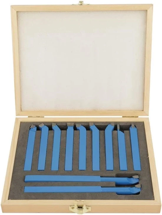 Set di 11 pezzi per la lavorazione di 12 x 12 mm - per fissaggio - per fresatura - per taglio - alta velocità di lavorazione per banche di testa generali e CNC