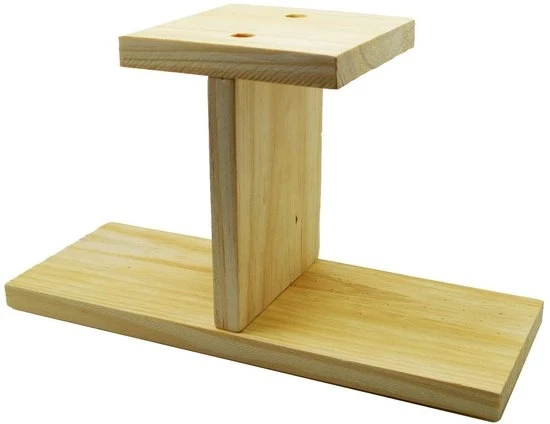 Supporto per piante in legno di pino, 3-cieco piccolo supporto per piante, supporto per fiori, dimensioni aperte: 25 x 9,5 x 14,5 cm