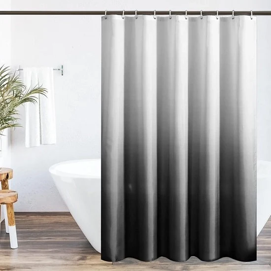 Doccia idraulico impermeabile e antimuffa - 1 pezzo - nero - poliestere - 120 x 180 cm