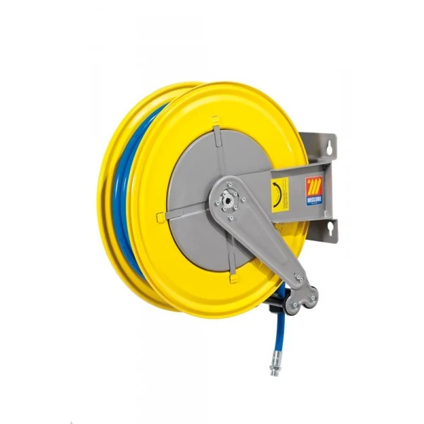 Avvolgitore industriale ARIA/ACQUA Meclube 25mt. 1/2" F-550 tubo POLIURETANO BLU