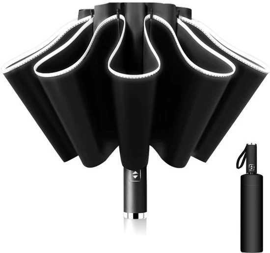 Paraplu Automatico a Inverso - Resistente al Vento - 1 pezzo - Diametro 105cm