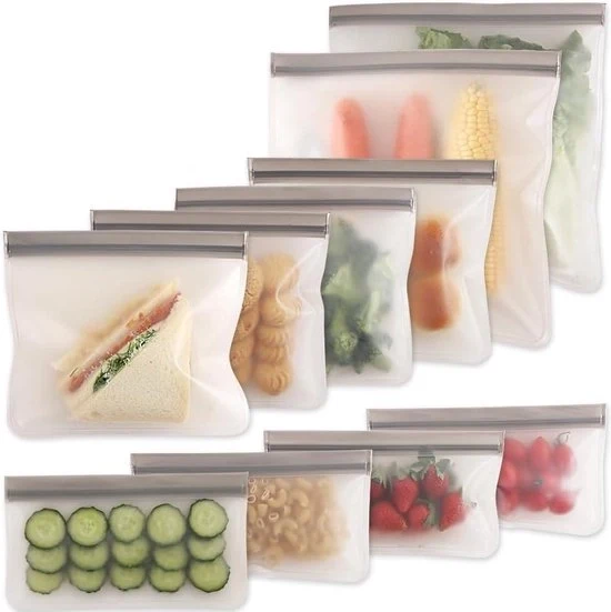 Zak dieliberazione con chiusura a cerniera per congelatore - Sacchetto riutilizzabile e impermeabile - Capacità 38 litri - Per marinatura di carne e conservazione di frutta/snack sacchetti congelatori