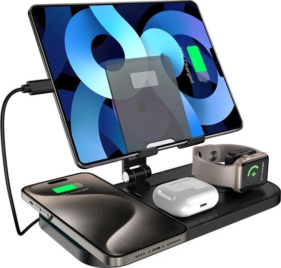 Stazione di Caricamento 4 in 1 Senza Fili Specifica tecnica: 4-in-1, modello non specificato