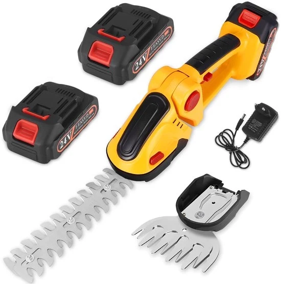 Heggenschaar elettrica 2 in 1 - a batteria - manuale - 24V batteria accumulatore