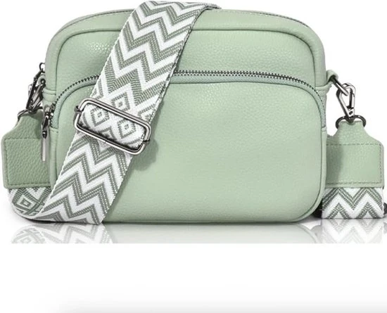 Borsa da donna a tracolla con cinturino rimovibile in pelle PU con cinturino a tracolla ripiegabile borsa compatta verde