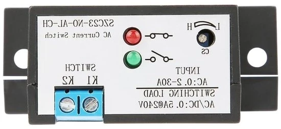 Detettore di Corrente AC Normale Aperto - Regolabile 0,2-30A - IP30 Impermeabile all'Acqua