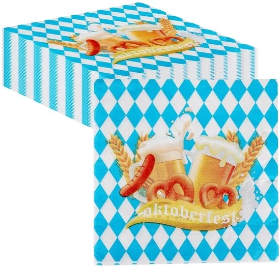 Serviette decorativa per festa - set da 40 - azzurro chiaro - carta ecologica - 33 x 33 cm