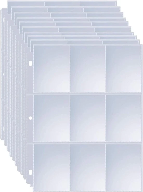 Schede per raccolta carte - 10 pezzi - adatta per carte da collezione