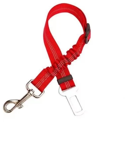 Cinturoni di sicurezza per cani per l'auto - lunghezza regolabile - 2 pezzi - cinturone di sicurezza con assorbimento elastico di shock e forte gancio - larghezza 2,5 cm, lunghezza totale regolabile 47-70 cm