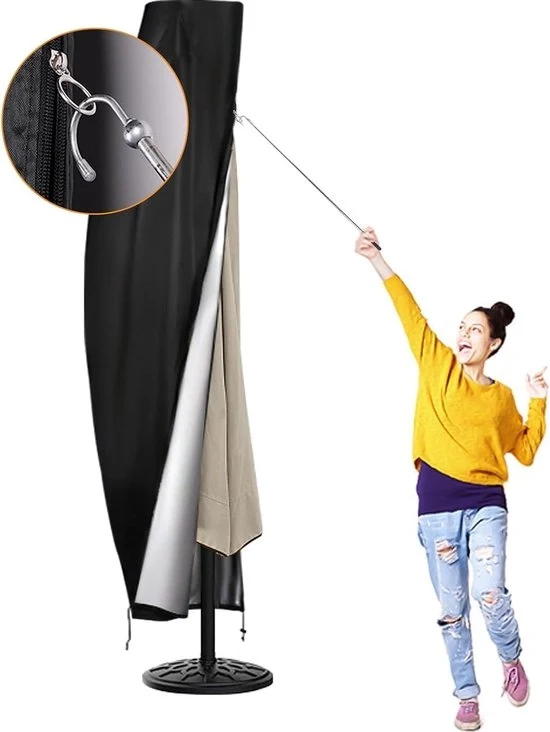 Parasole per esterno fino a 30 cm - Tasche impermeabile 420D con cerniera e ventilazione per ombrelli da giardino