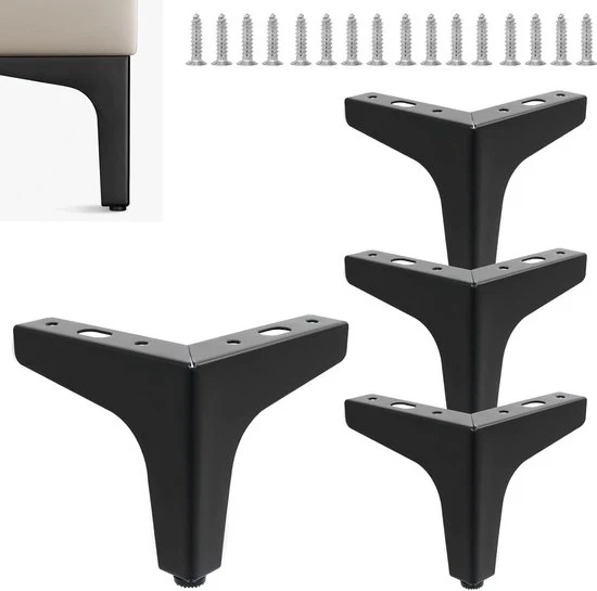 Set di supporti metallici per mobili - duraturi e multifunzionali - confezione da 4 - acciaio