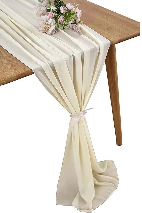 Telaio per tavolo chiffon - Tavolo romantico per matrimonio - Festa per bambini - Festa di compleanno Decorazioni - Lavabile - 70 x 300 cm