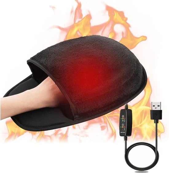 Accessori per ufficio per Uomo e Donna - Muismat con riscaldamento - Muismat riscaldato USB - Muismat riscaldante per inverno - Muismat riscaldante - Muismat con riscaldamento per computer - Accessori per ufficio (Nero)