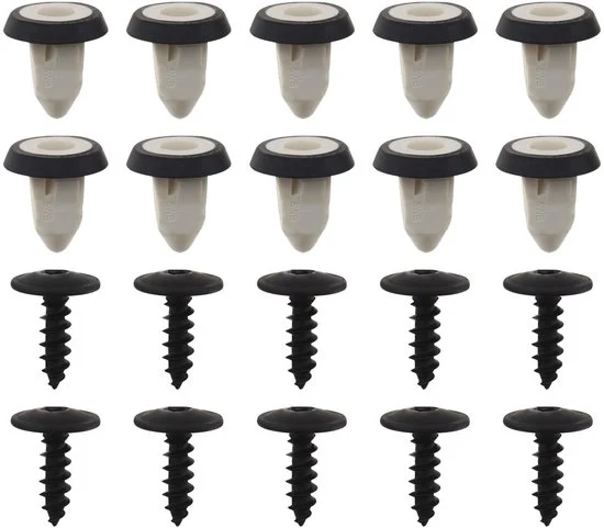Kit di fissaggio per placche di targa per 20 auto - viti Torx e bulloni di allargamento