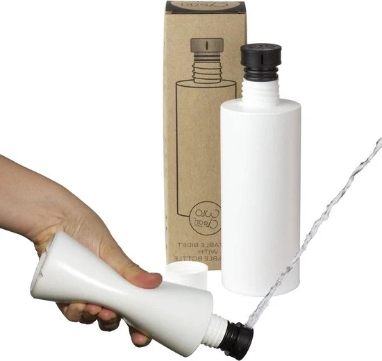 Bidet portatile per il bagno o per viaggi - Set di prodotti per il bagno in bottiglia - Nero