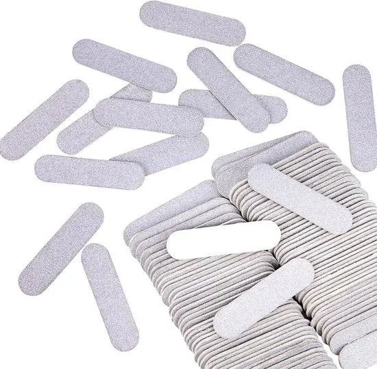 Set di Spillini Mini - Strumento di Manicure Professionale - 100 Pezzi - Argento - Doppio Faccio