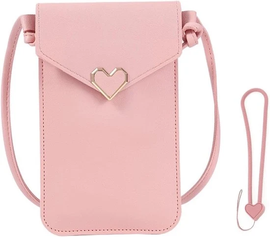 Borsa portafoto in pelle PU - rosa - 1 pezzo - Portatile - Ragazze