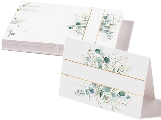 Carte da visita eleganti - design classico - 50 pezzi - colore crema - 10,5 x 7,4 cm