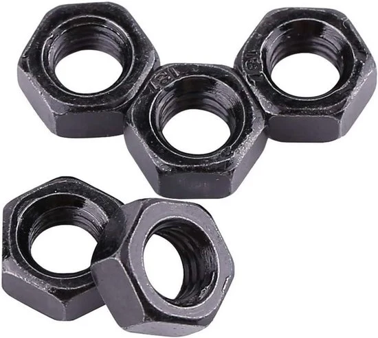 Viti a sezione a 6 facce in acciaio carbonato verniciato nero, 100 pezzi, filo metrico M2-M5 (M5)