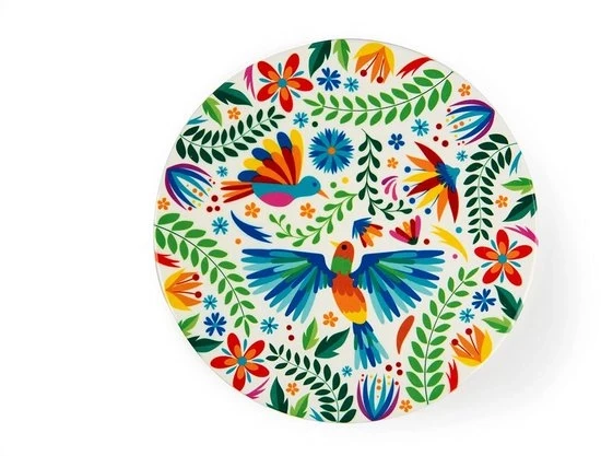 Sostegno rotondo - ceramica e gomma - 16 cm - fiori messicani
