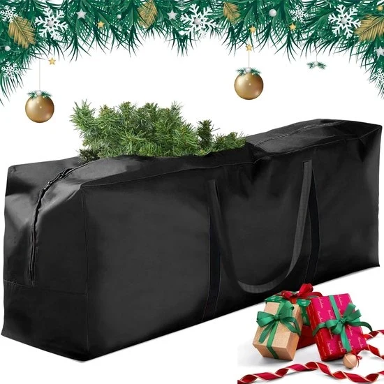 Tas di Stoccaggio per Mobili da Giardino e Albero di Natale - Copertura con Protezione UV - 1 pezzo - Nero - 175 x 76 x 51 cm