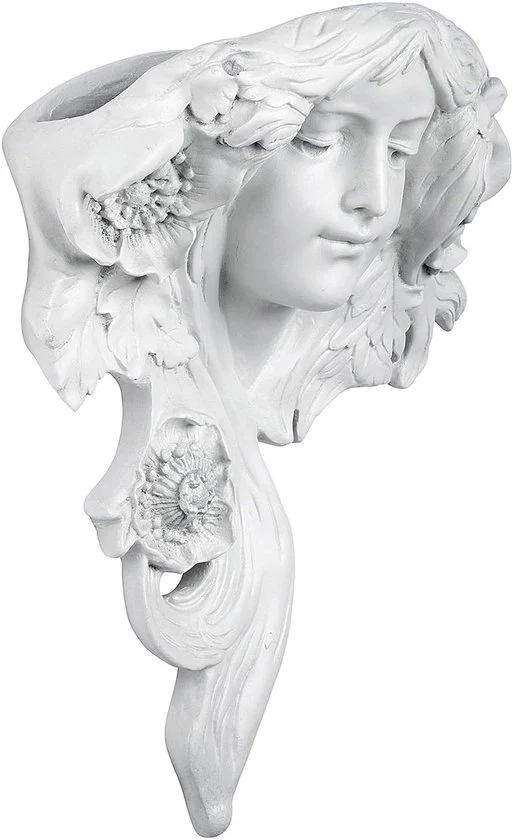 Vaso Art Nouveau per Piante - Decorativo e Eterno - 1 pezzo - Plastica - 33 x 14 x 38 cm