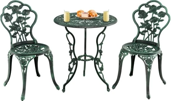 Set di mobili da giardino - Alluminio - Latta - 3 pezzi - Mobili per terrazza