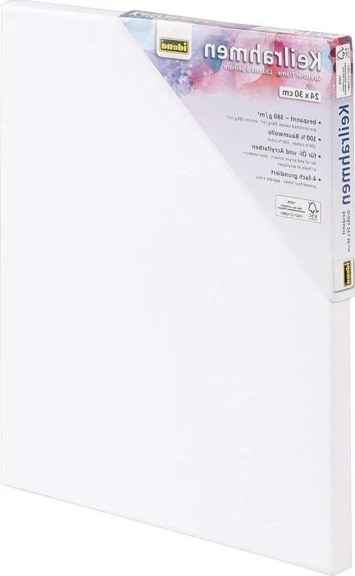 Spieraam tela 100% cotone 380 g/m² vernice acrilica 24 x 30 cm grande tela bianca per pittura