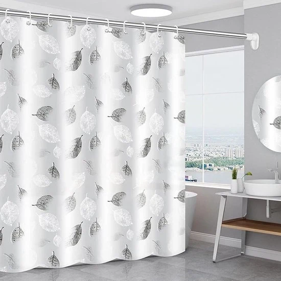Douchegordino acqua impermeabile 200 x 200 cm - tenda da bagno con 15 anelli - lavabile - GOOPOOL Douchegordino