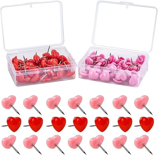 Punzoni a forma di cuore - decorativi - 200 pezzi - rosa e rosso