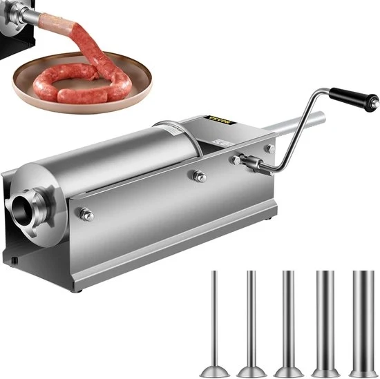 Impastatrice orizzontale - Acciaio inossidabile - 5 Litri - Macinatrice carne - Macinatore carne