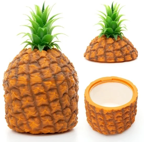 Bacetto Retro a forma di Ananas - Colore Giallo - Ideale per Gelato e Frutta - Perfetto per Feste e Grigliate