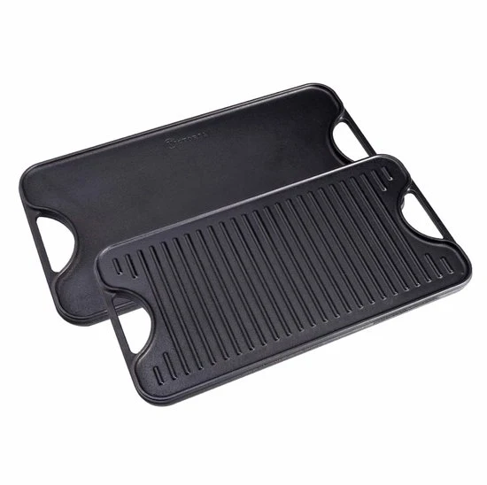 Grill pan in ghisa verniciata - 50x35 cm - duraturo e multifunzionale