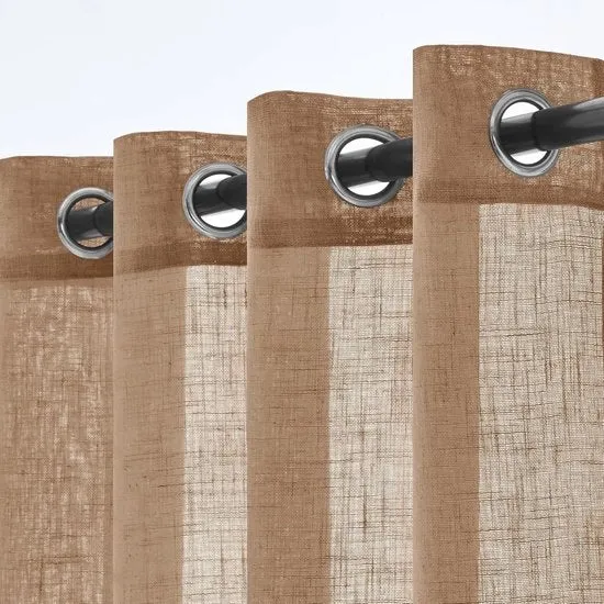 Tessuti da tenda - moderni e decorativi - 2 pezzi - marrone - 140 x 245 cm