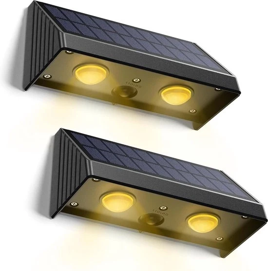 Lampade da parete per esterno a energia solare - 5 modi di illuminazione decorativa per esterno - impermeabili - per muro di giardino - veranda - terrazza - patio Illuminazione per esterno
