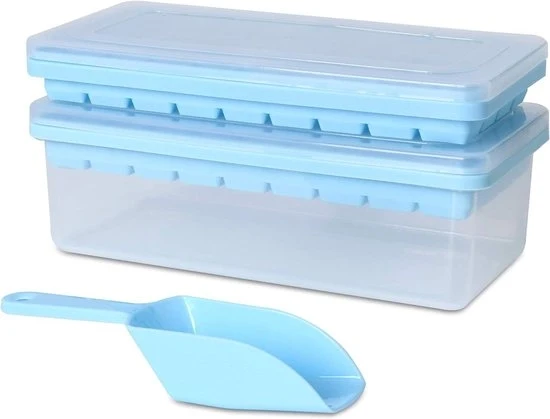 Confezione di 72 blocchi di ghiaccio in forma di cubo con coperchio e contenitore di conservazione - Easy-Release - copertura impermeabile - secchio - blocchi di ghiaccio flessibili con contenitore di ghiaccio