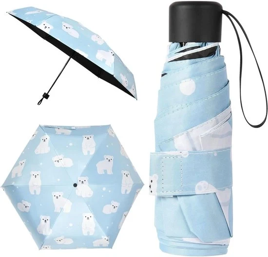 Parasole da sole mini - Ombrello leggero e impermeabile ripiegabile - 1 pezzo
